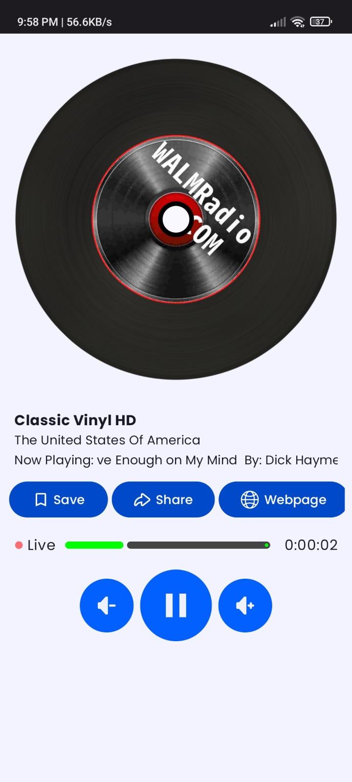 Screenshot of RadioWave