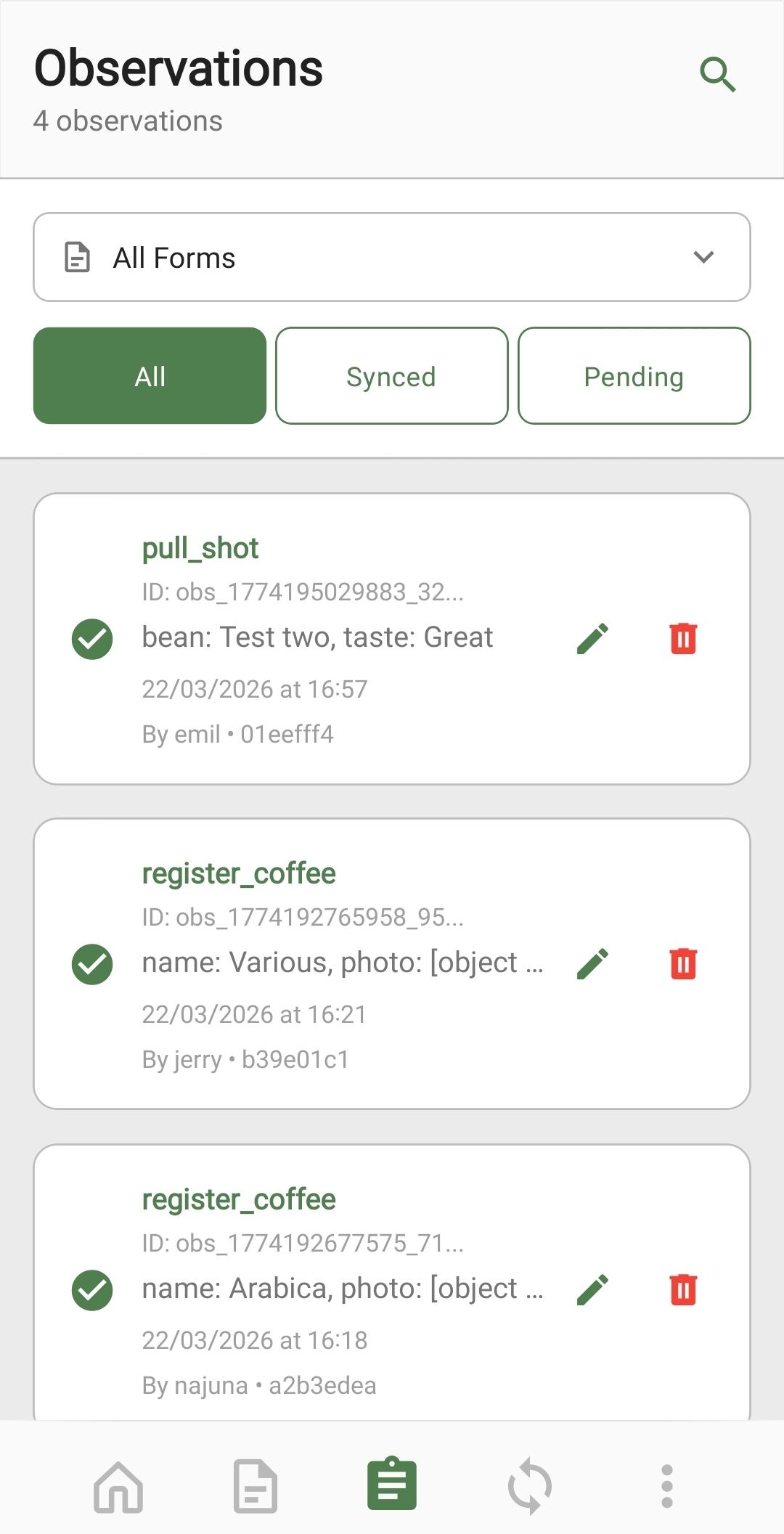 Screenshot of Formulus