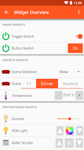 Screenshot of openHAB