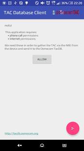 Screenshot of TAC Database Client