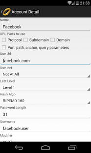 Screenshot of PasswordMaker Pro