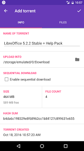 Screenshot of LibreTorrent