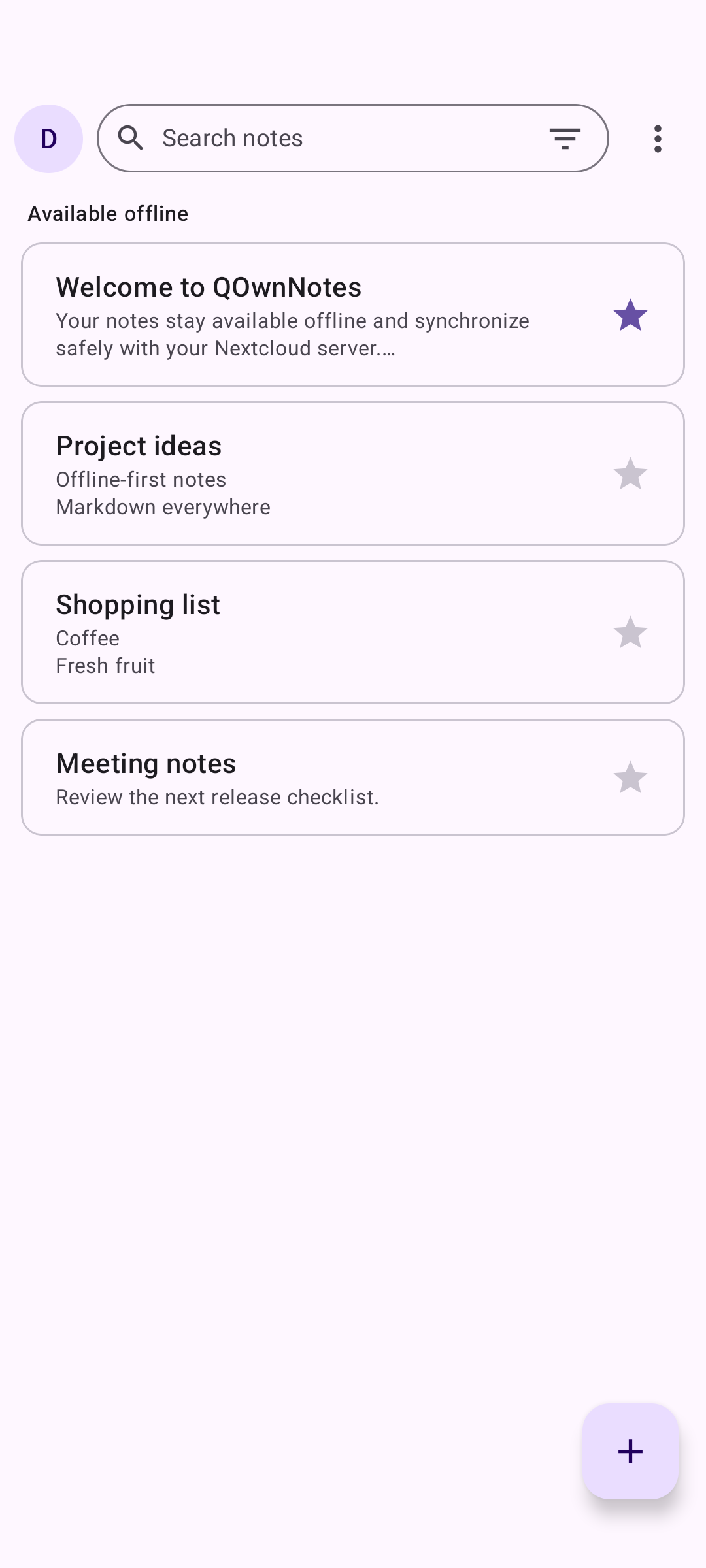 Screenshot of QOwnNotes