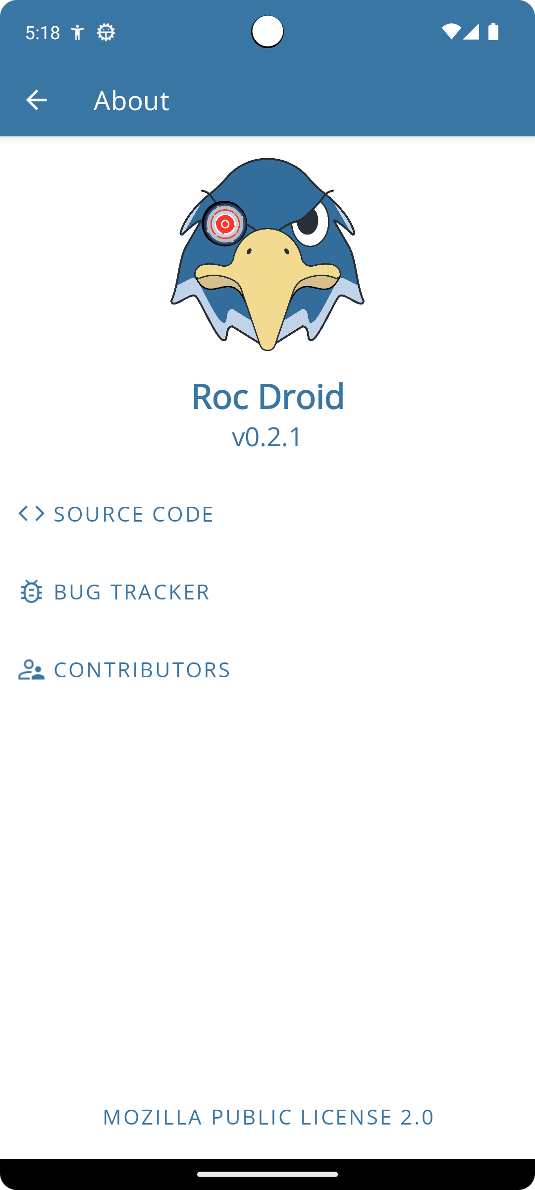 Screenshot of Roc Droid