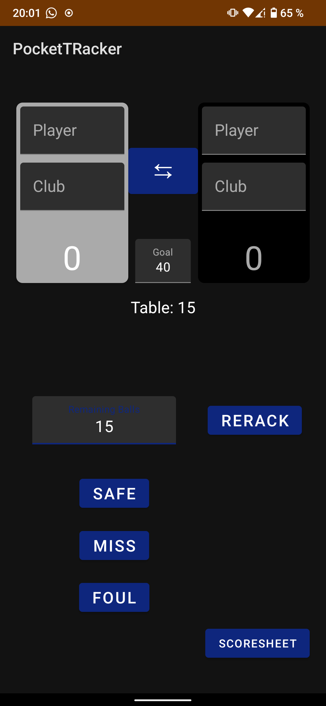 Screenshot of PocketTRacker