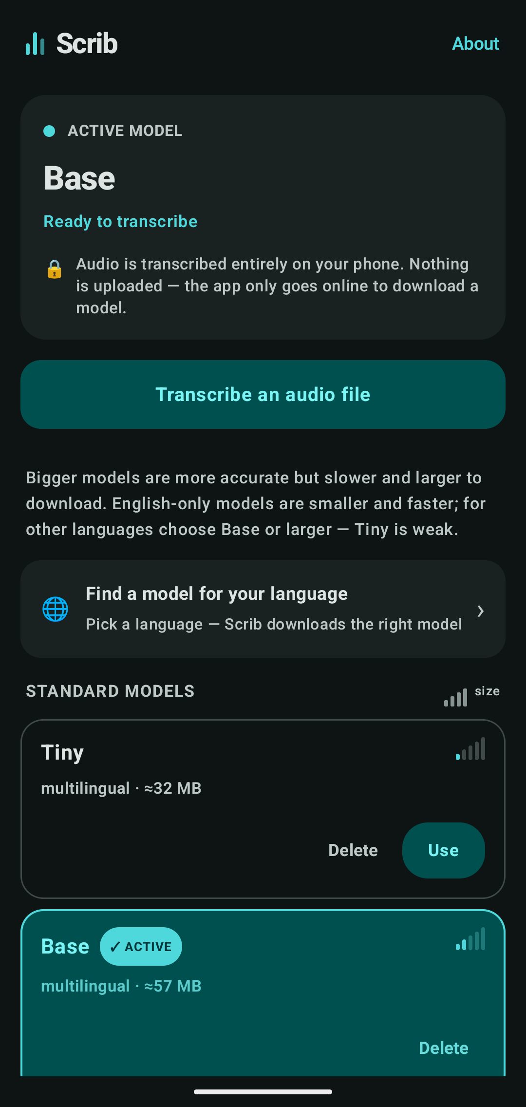 Screenshot of Scrib
