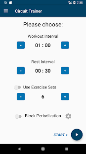 Screenshot of Circuit Training (PFA)