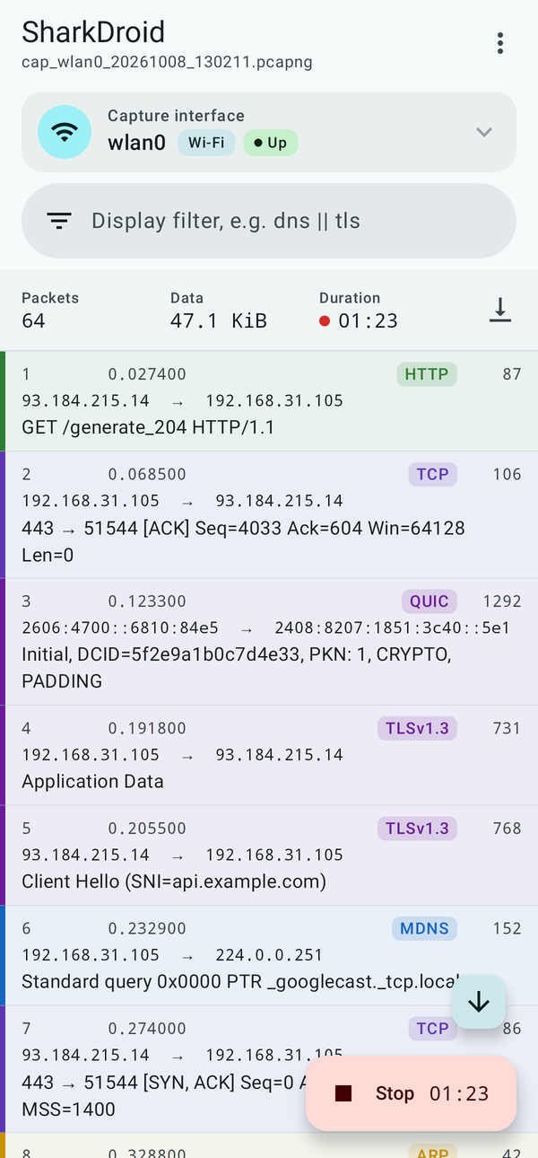 Screenshot of SharkDroid