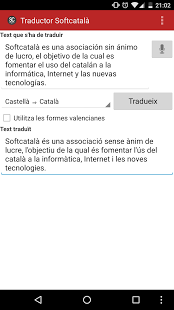 Screenshot of Traductor Softcatalà