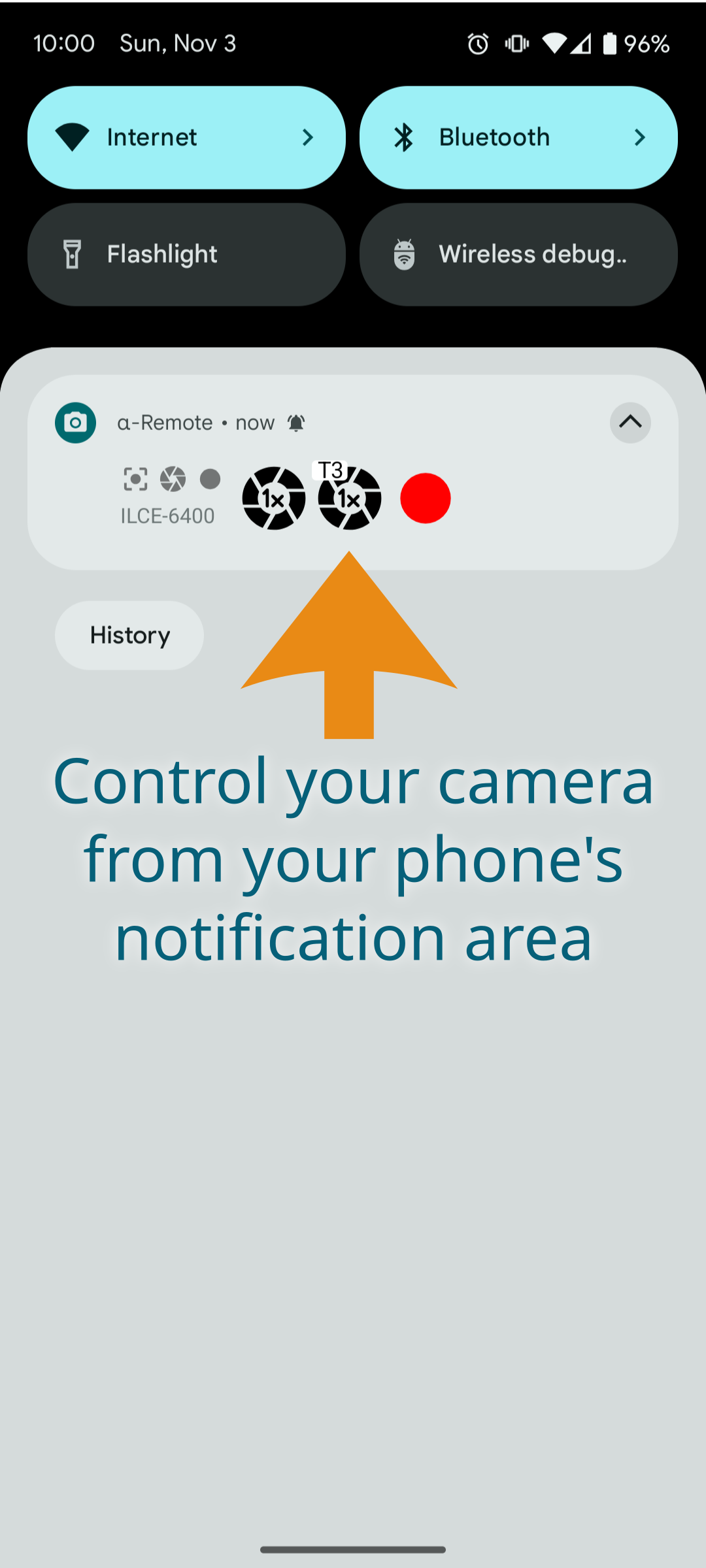 Screenshot of α-Remote
