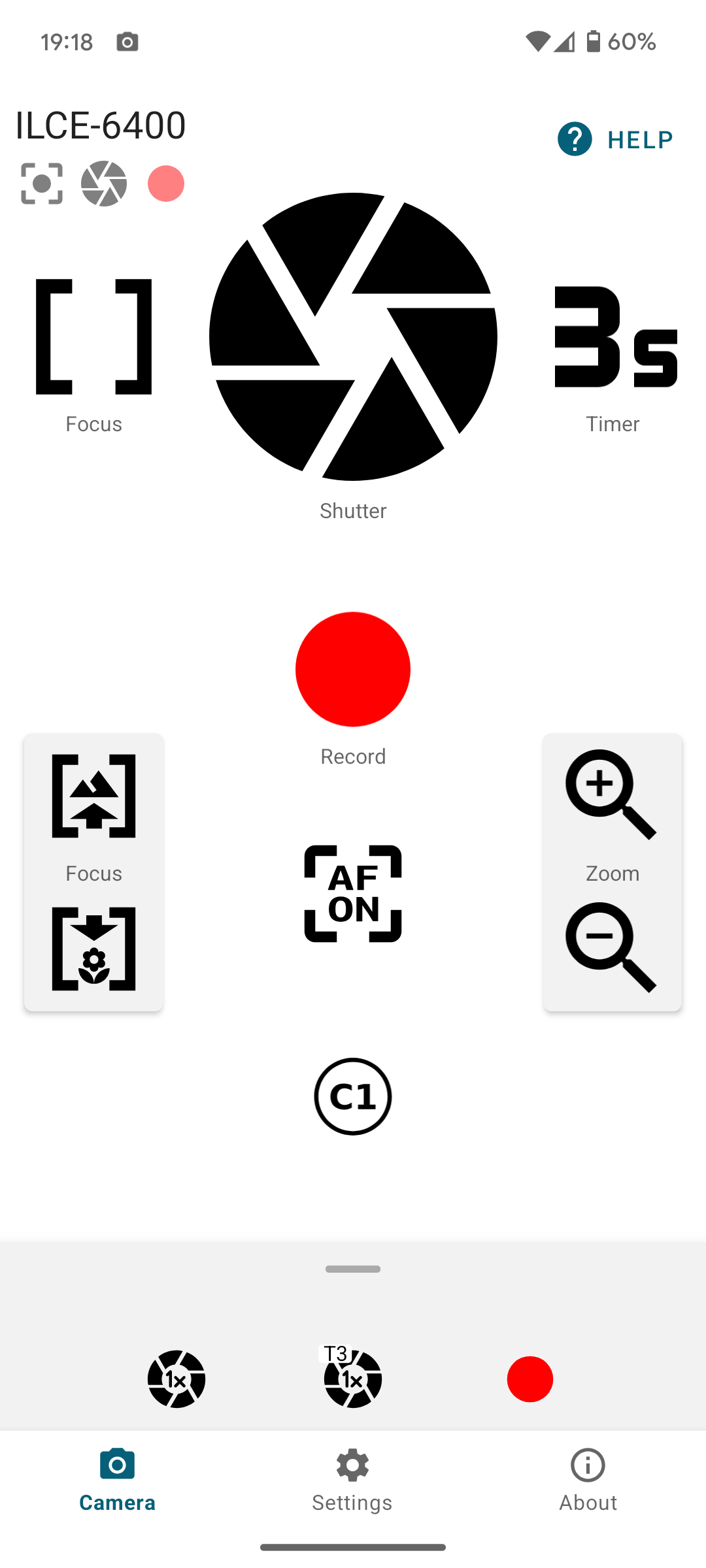 Screenshot of α-Remote
