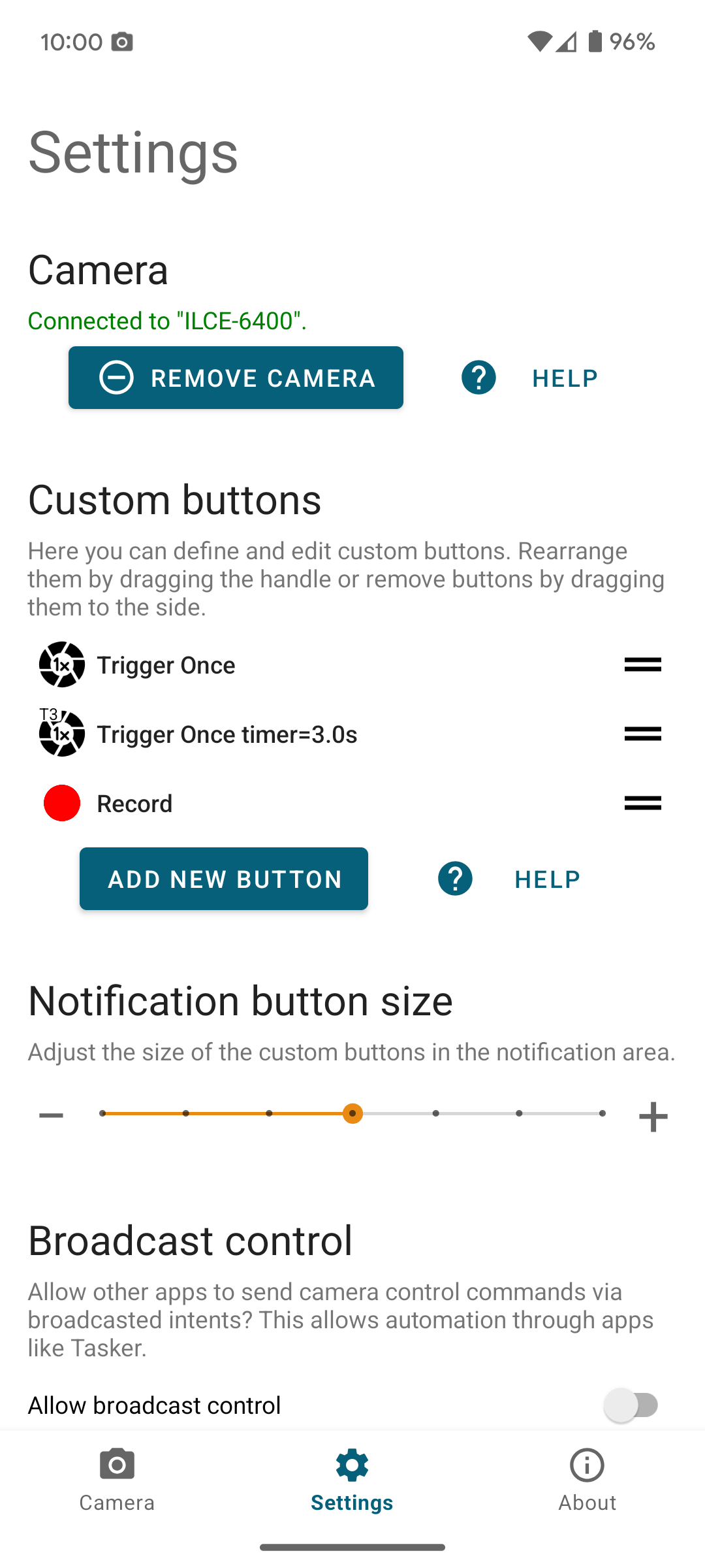Screenshot of α-Remote