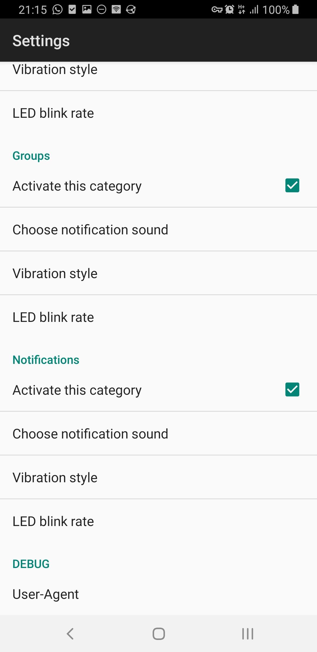 Screenshot of Notifications for Facebook