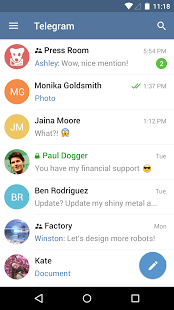 Screenshot of Telegram FOSS