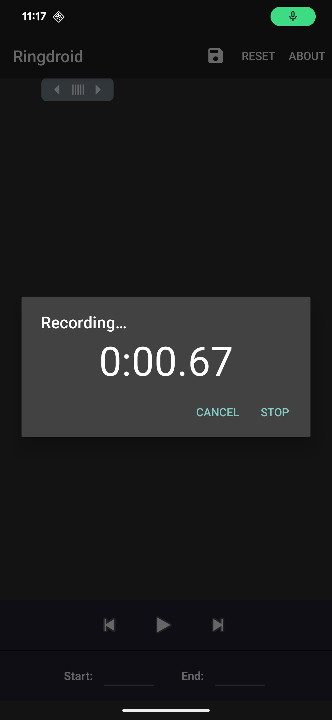 Screenshot of Ringdroid - Ringtone editor