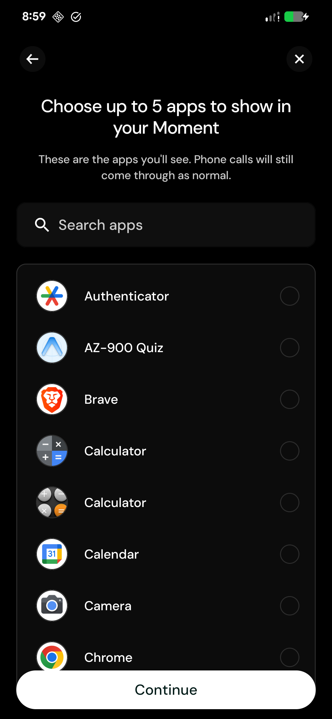 Screenshot of Fairphone Moments