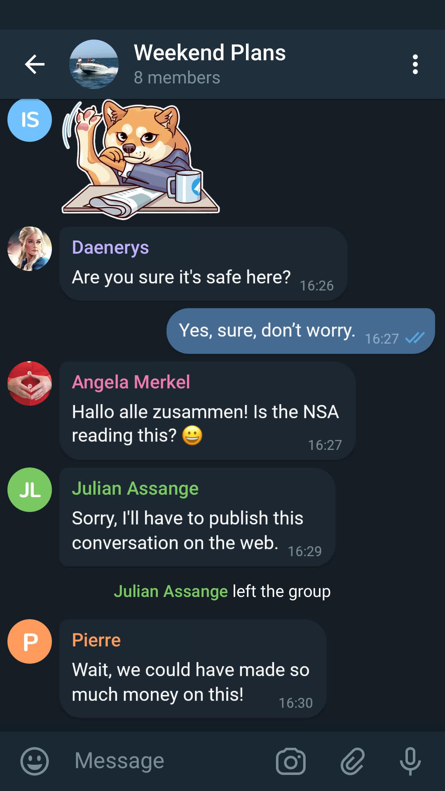 Screenshot of Telegram X FOSS