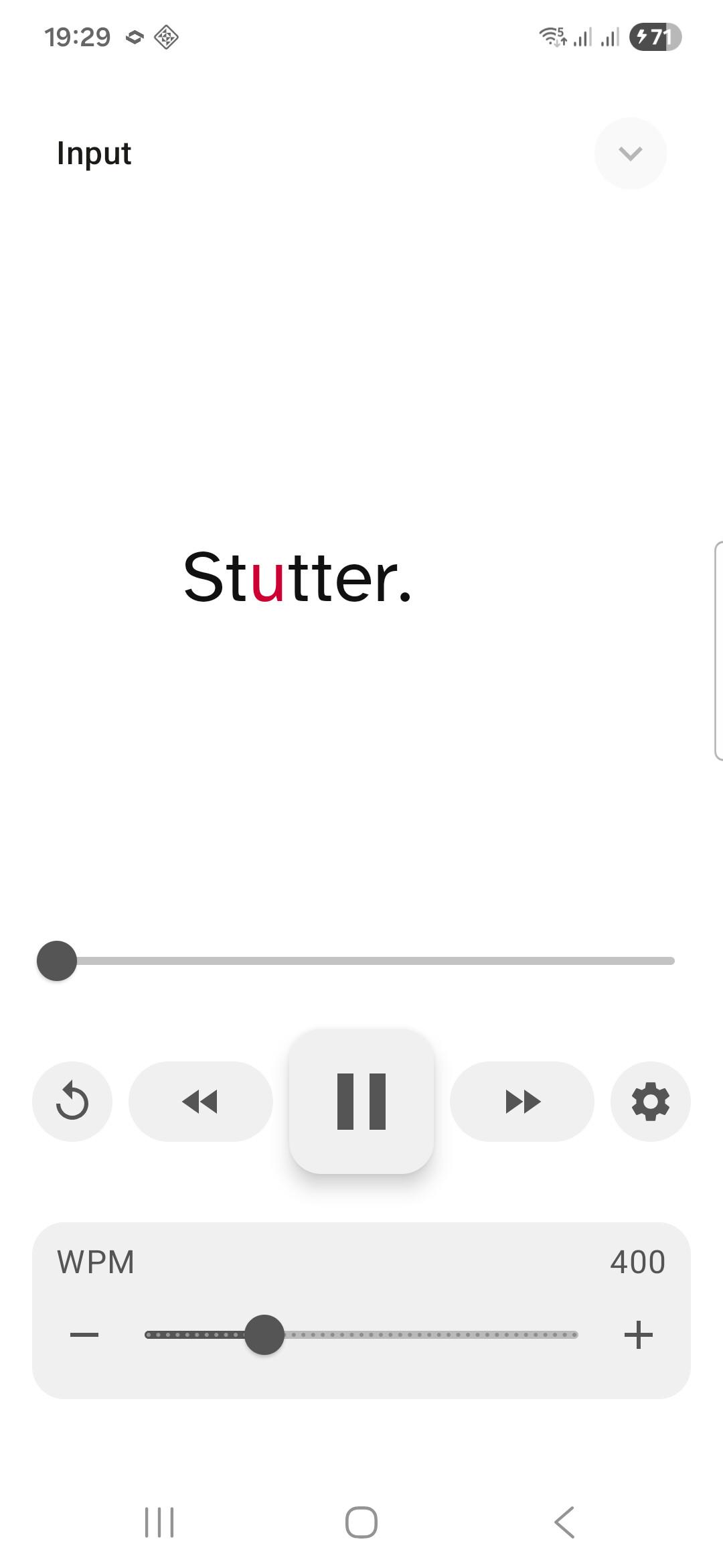 Screenshot of Stutter