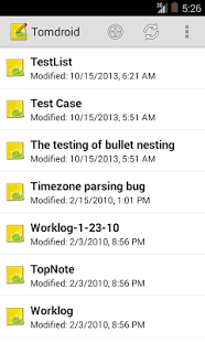 Screenshot of Tomdroid