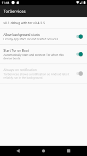 Screenshot of TorServices (alpha)
