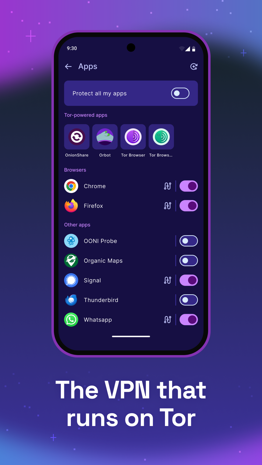 Screenshot of Tor VPN Beta