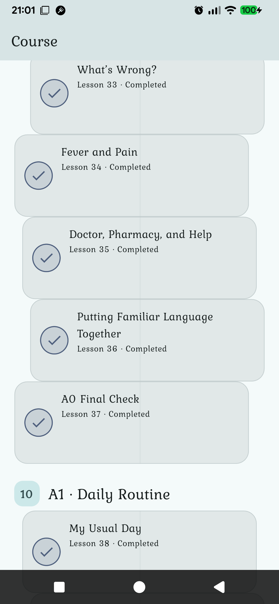 Screenshot of Tutor Language
