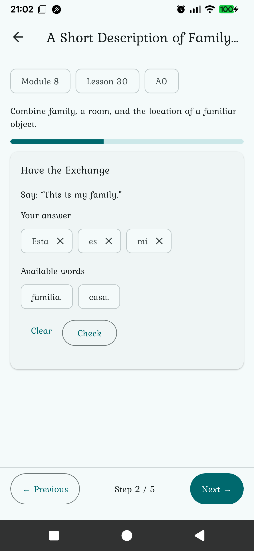 Screenshot of Tutor Language