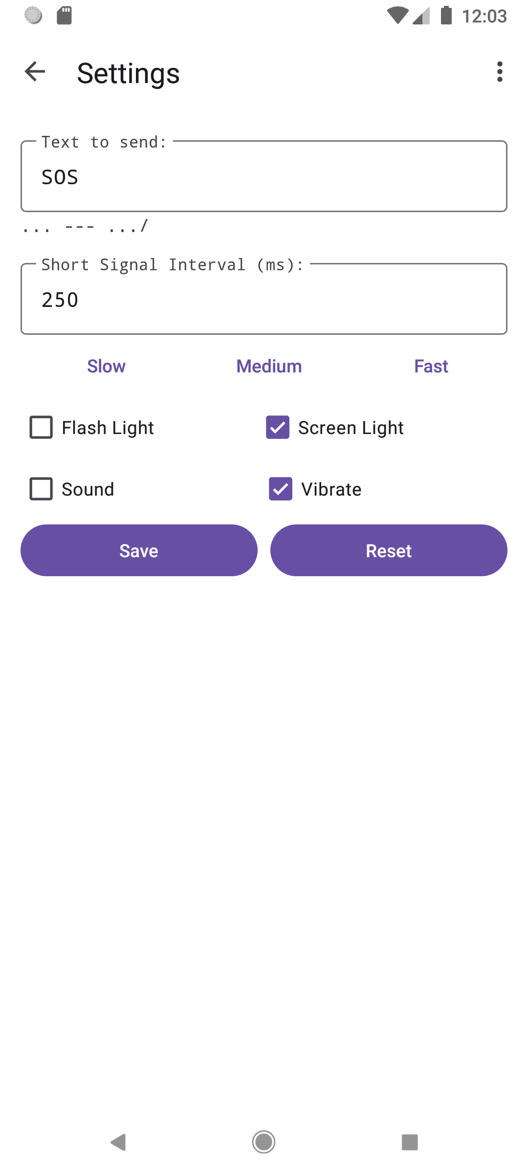 Screenshot of SOS Flashlight: Advanced Morse Code Tool