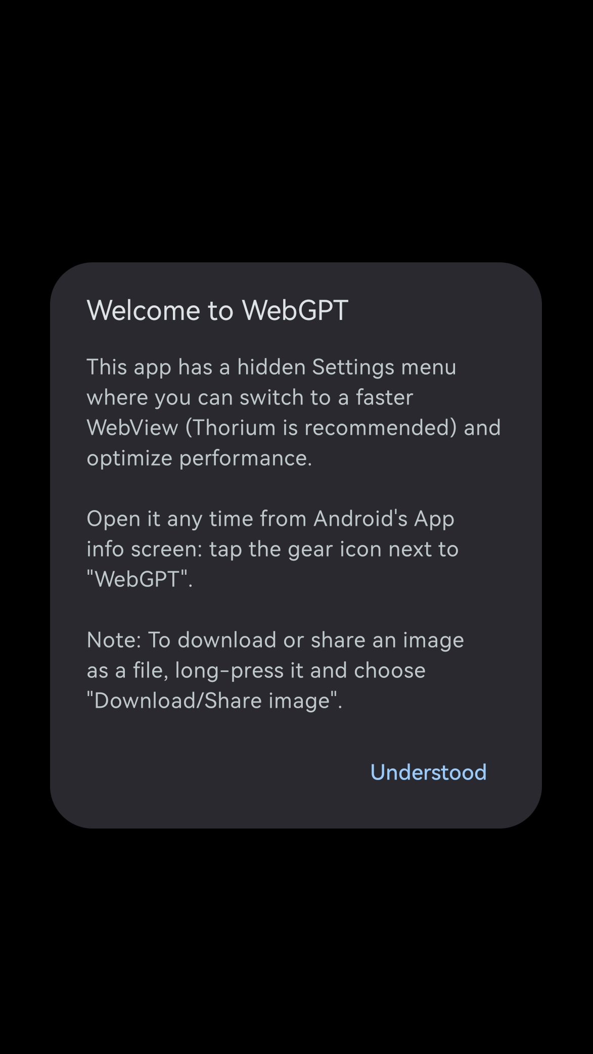Screenshot of WebGPT