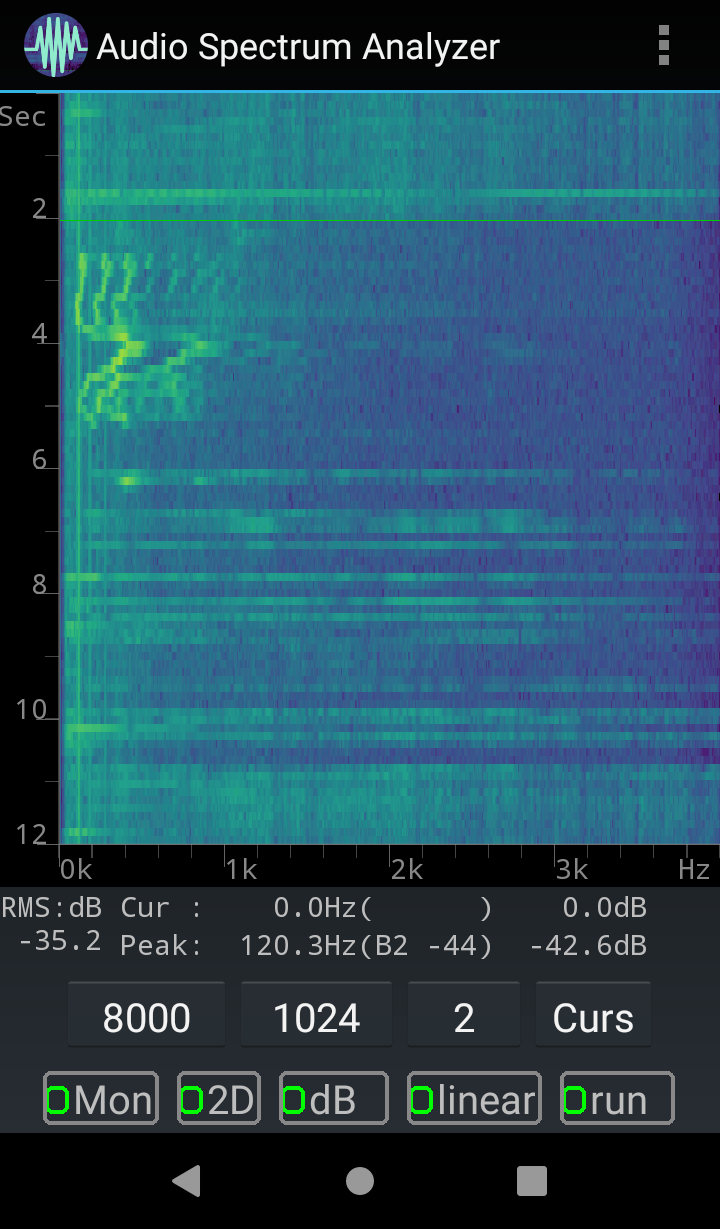 Screenshot of Audio Spectrum Analyzer