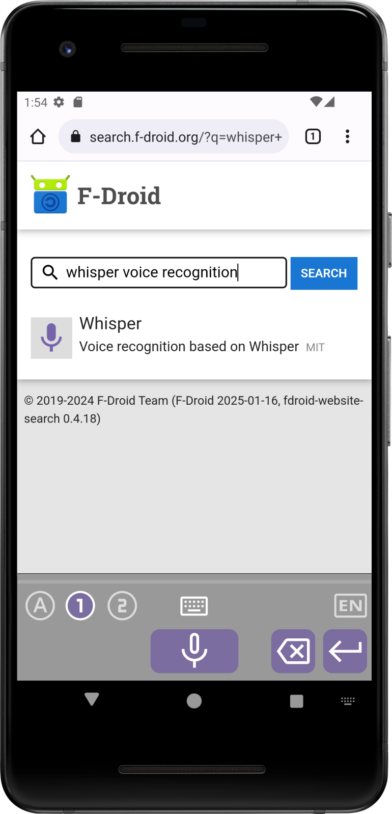 Screenshot of Whisper+