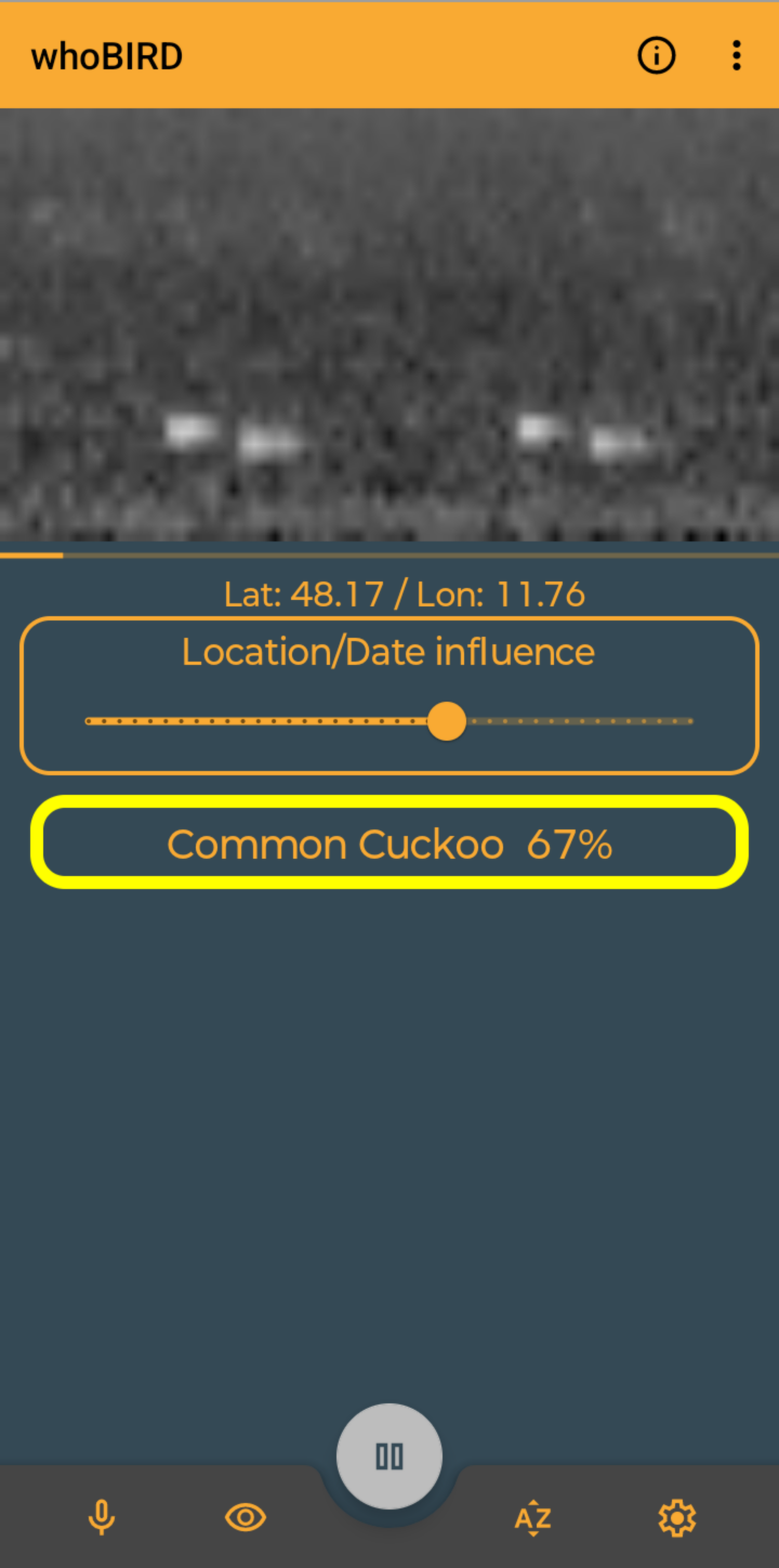 Screenshot of whoBIRD