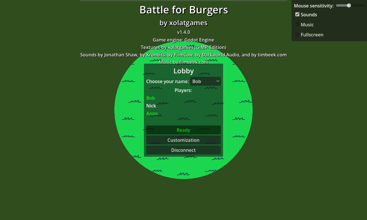 Screenshot of Battle for Burgers