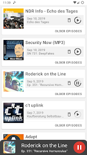 Screenshot of Escapepod - Podcast Player