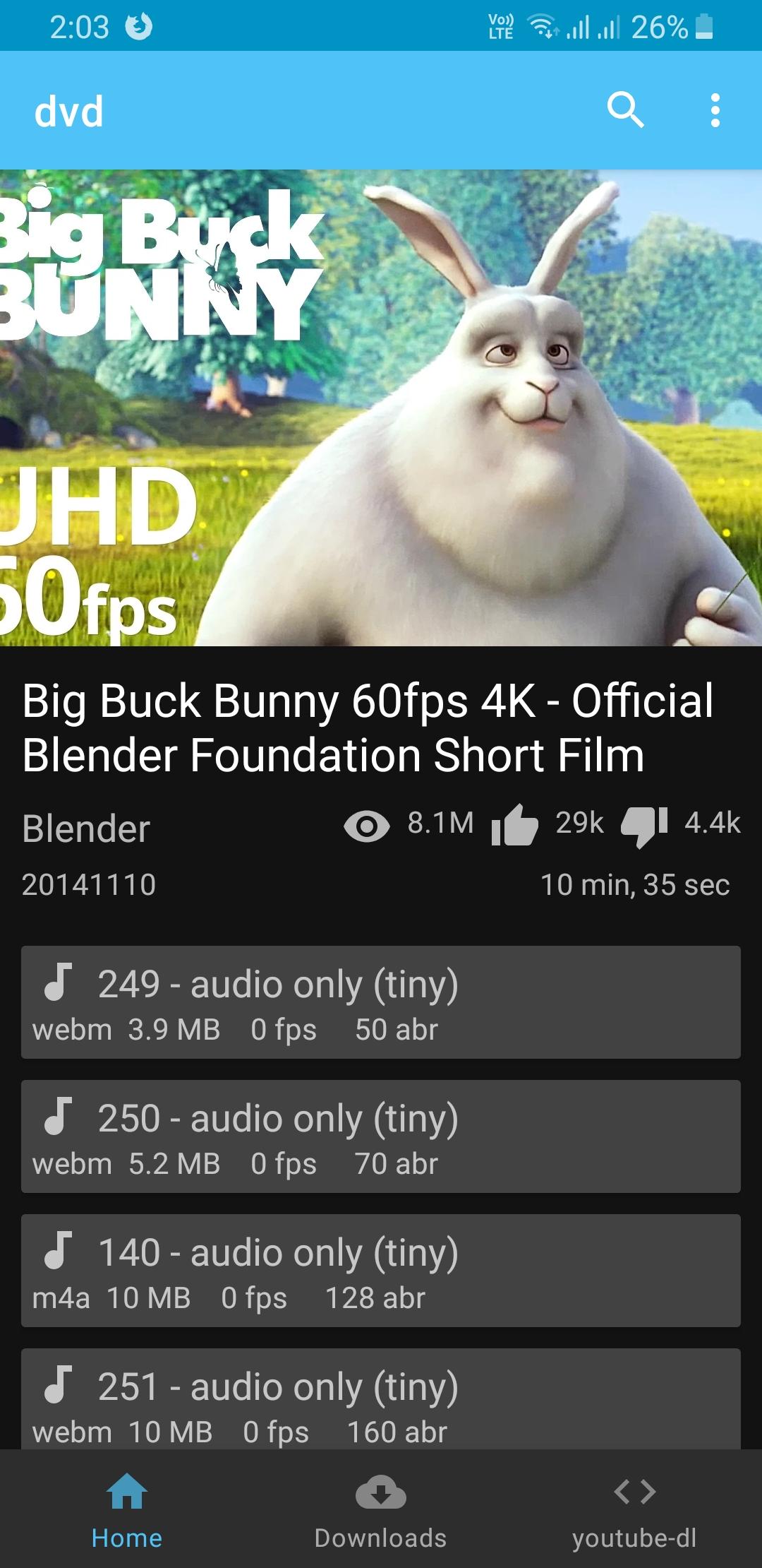 Screenshot of dvd