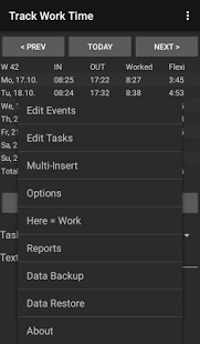 Screenshot of Track Work Time