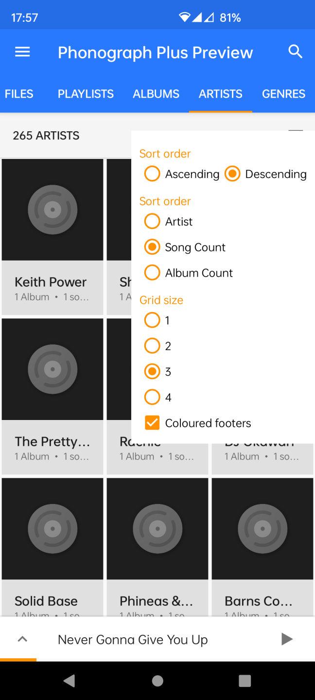 Screenshot of Phonograph Plus