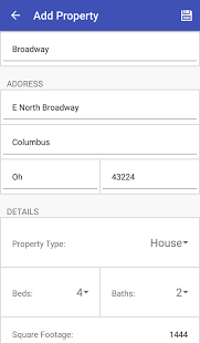 Screenshot of Rental Calc