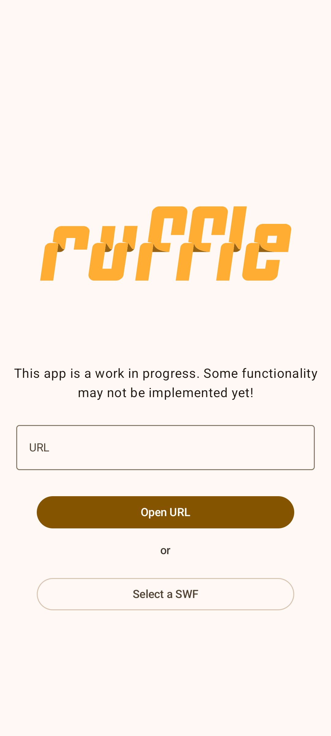 Screenshot of Ruffle