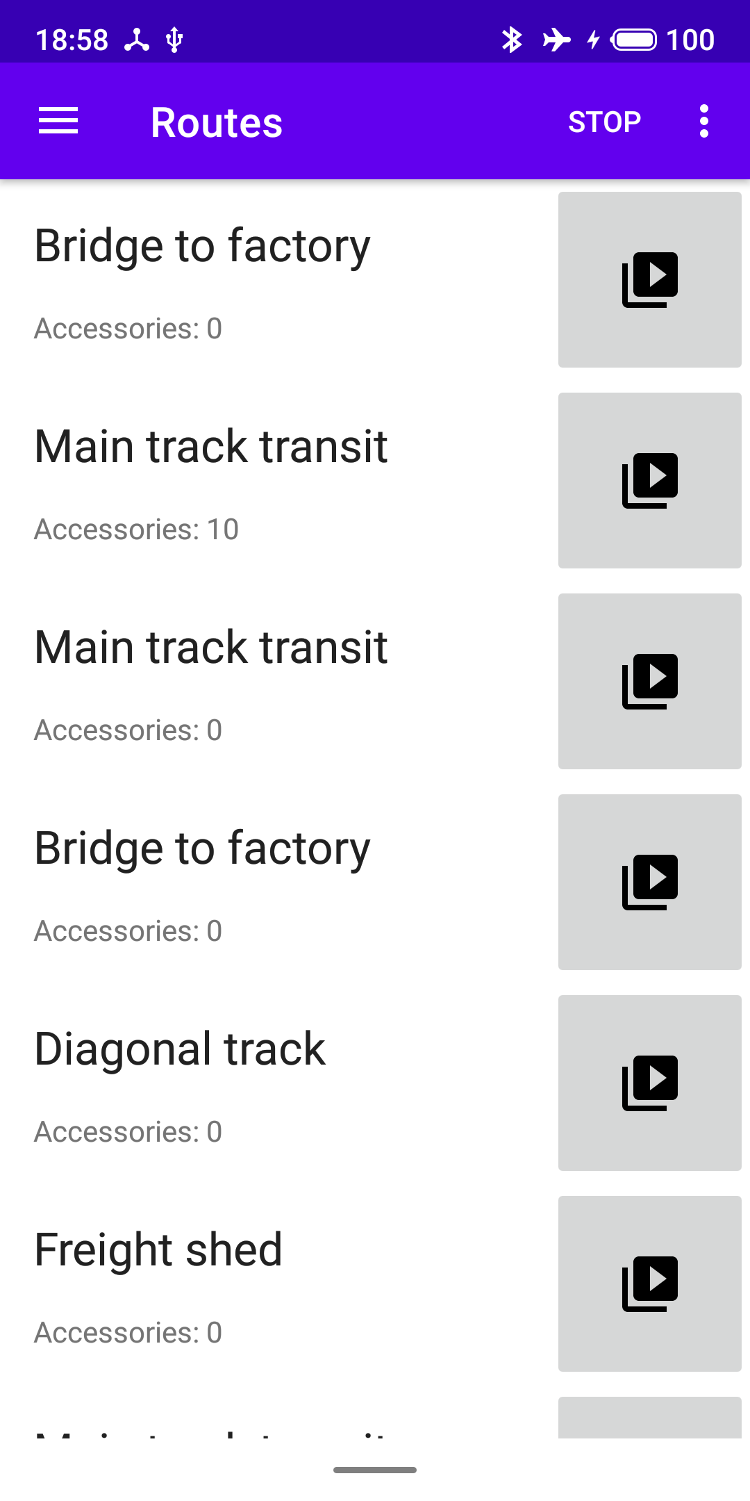 Screenshot of DCC++Throttle