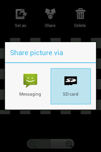 Screenshot of Send to SD card