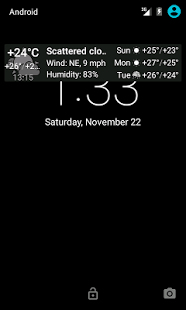 Screenshot of Weather Skin: White Text Plus