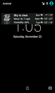 Screenshot of Weather notification