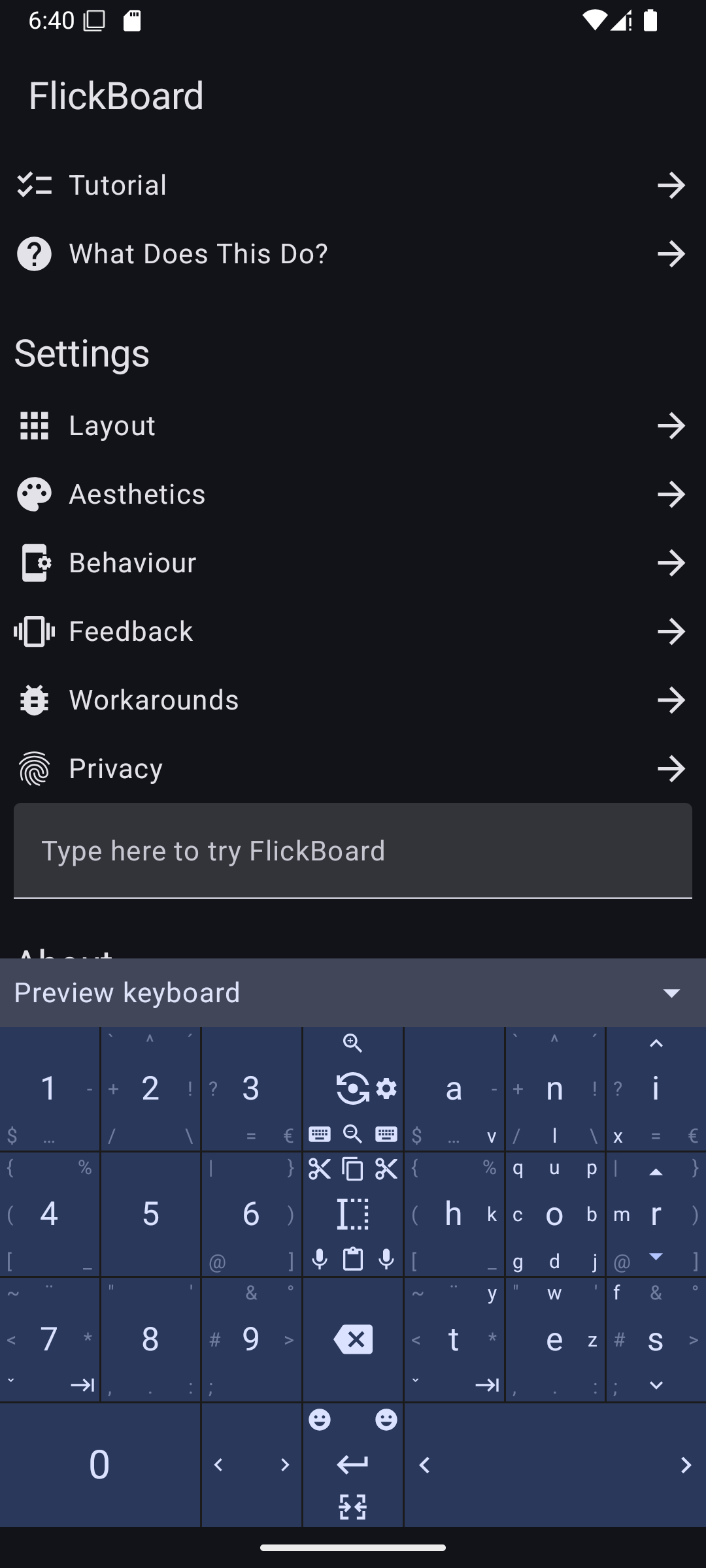 Screenshot of FlickBoard
