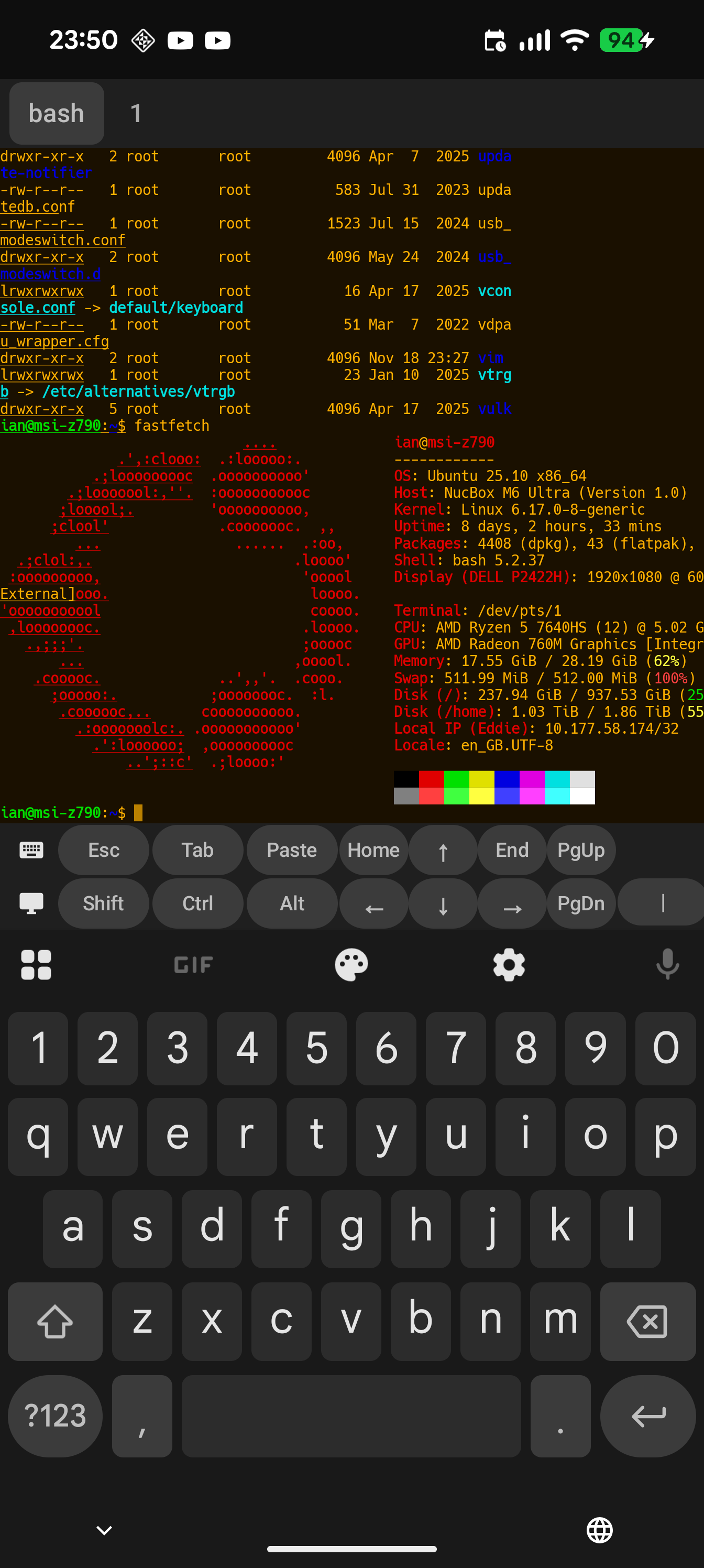 Screenshot of Haven SSH Client