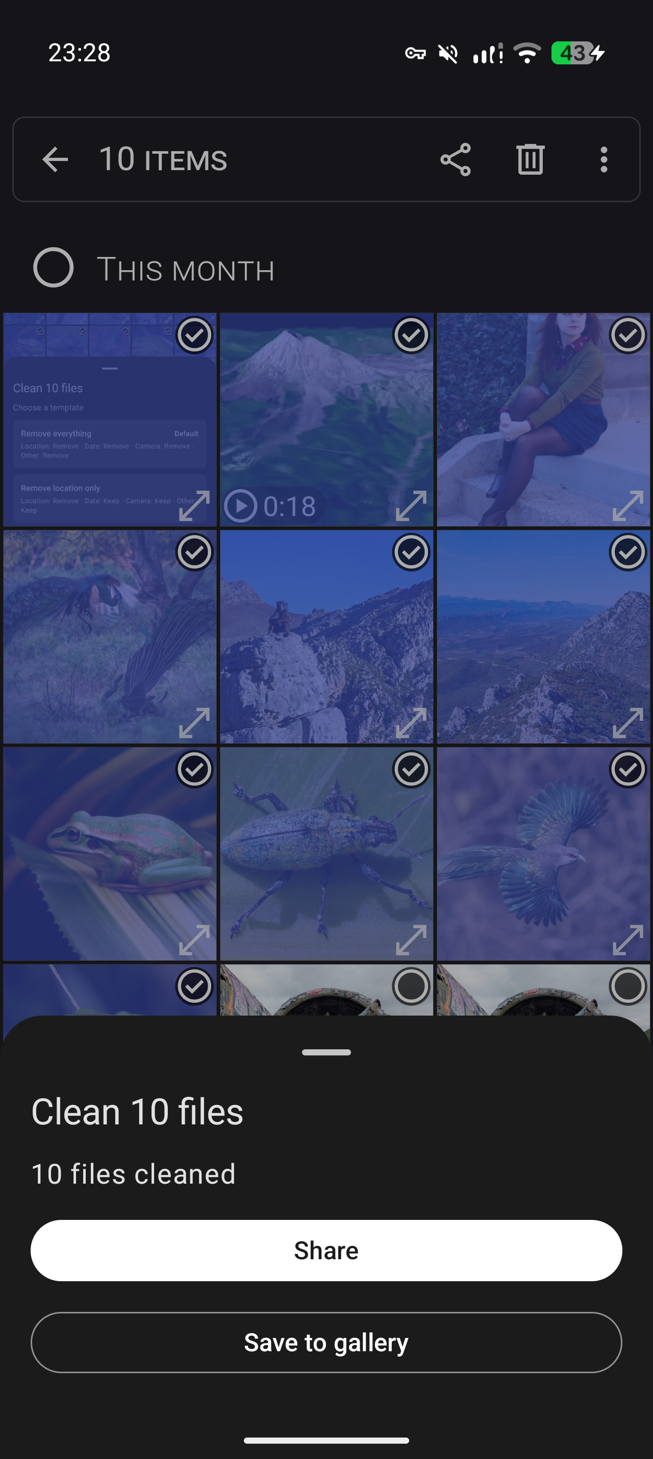 Screenshot of EXIF Remove