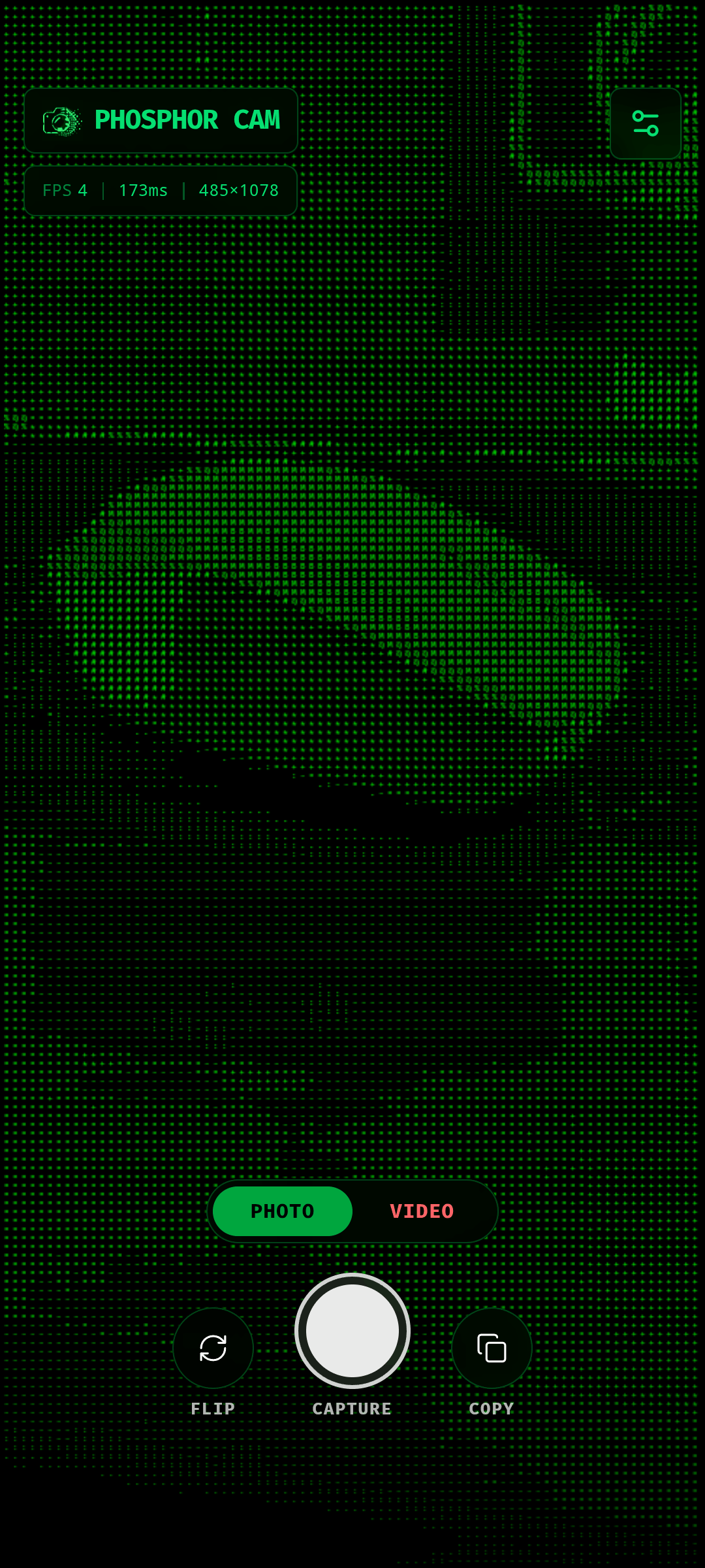 Screenshot of Phosphor Cam