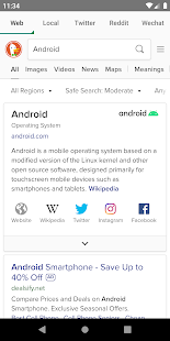 Screenshot of Setter - A multi-purpose search app for Android