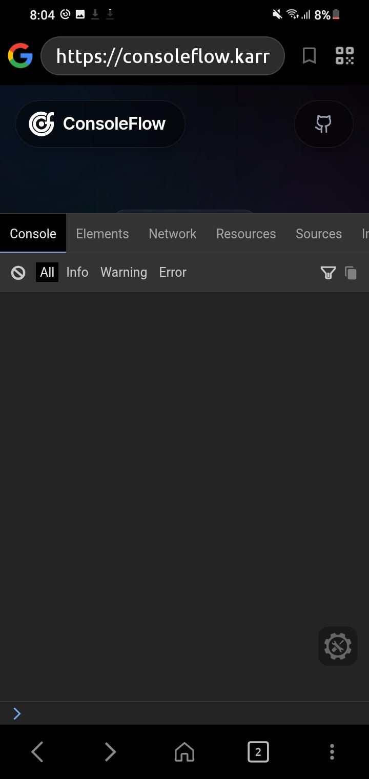 Screenshot of ConsoleFlow