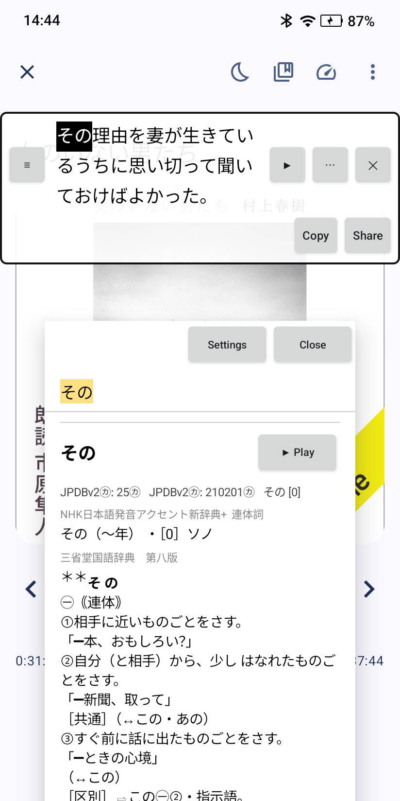 Screenshot of SubRead Overlay